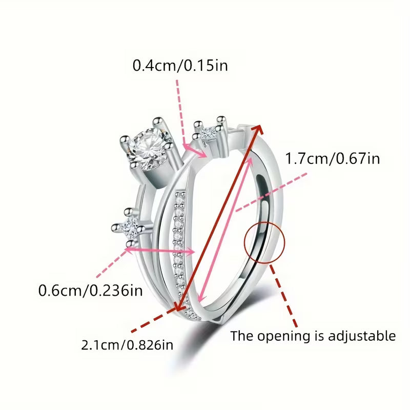 Luxury Adjustable Cosmic Star Ring for Women