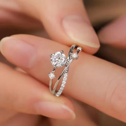 Luxury Adjustable Cosmic Star Ring for Women
