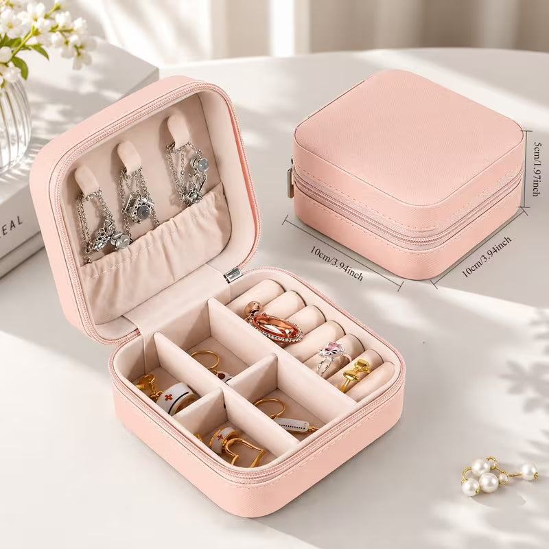Luxury Travel Jewellery Box with Zipper