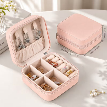 Luxury Travel Jewellery Box with Zipper