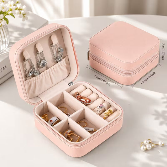 Luxury Travel Jewellery Box with Zipper